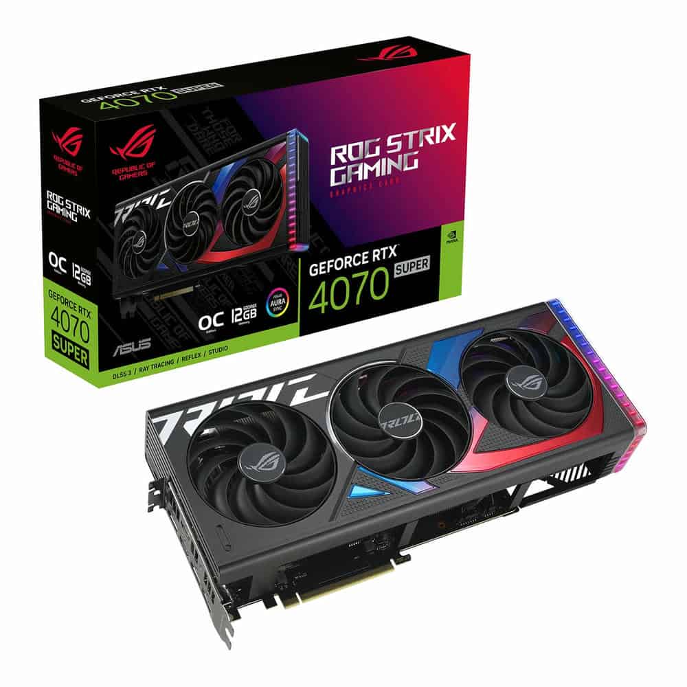 (image for) ASUS NVIDIA GeForce RTX 4070 SUPER 12GB ROG STRIX OC Ada Lovelace Graphics Card